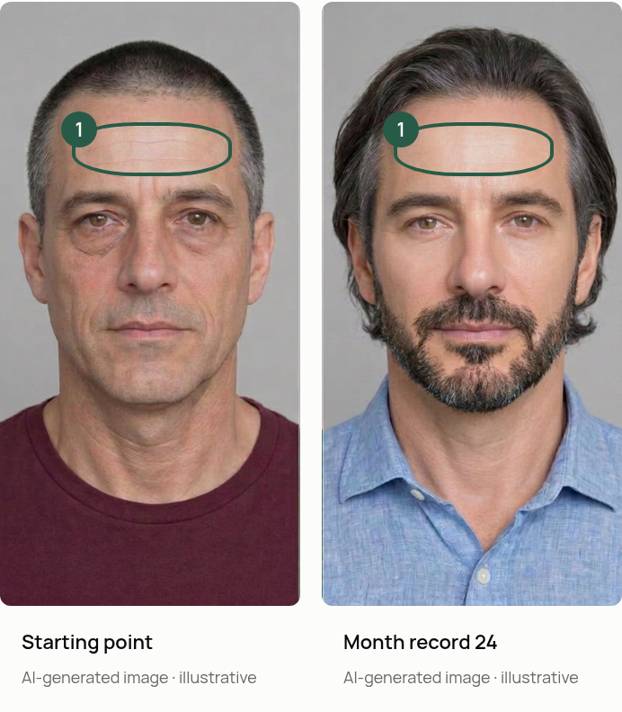 Expression lines · before and month 24